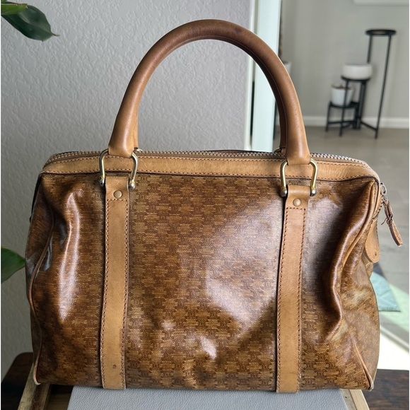 💙 Celine Macadam Coated Canvas Boston Bag - Picture 6 of 16